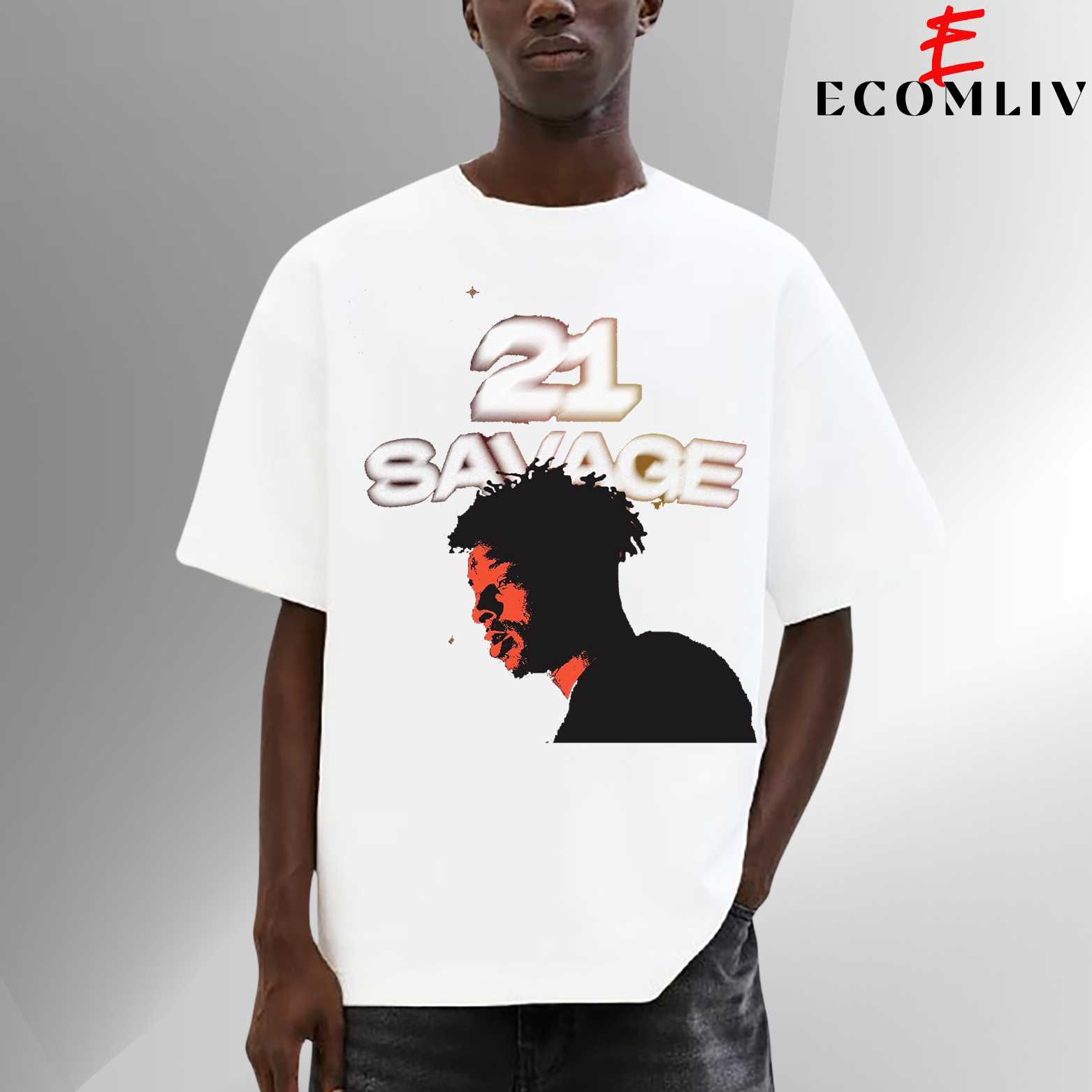 21 Savage Steel Heart Streetwear Tee, Urban Unisex T-Shirt
